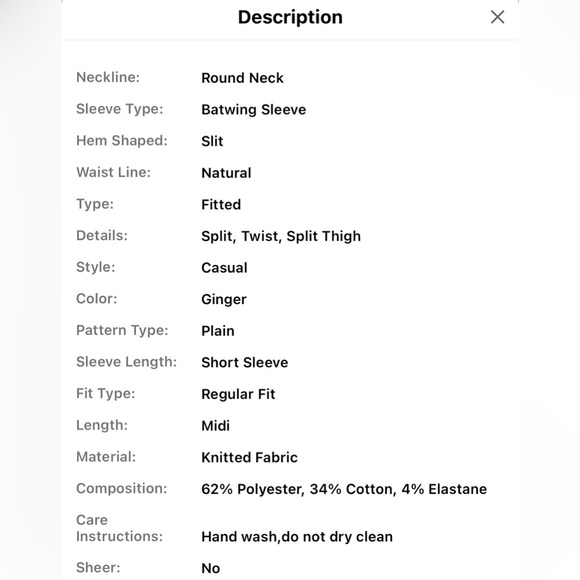 SOLID COLOR BATWING SLEEVE DRESS! - Picture 5 of 5